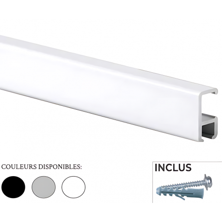 Rail cimaise/cimaises Minirail 200cm blanc