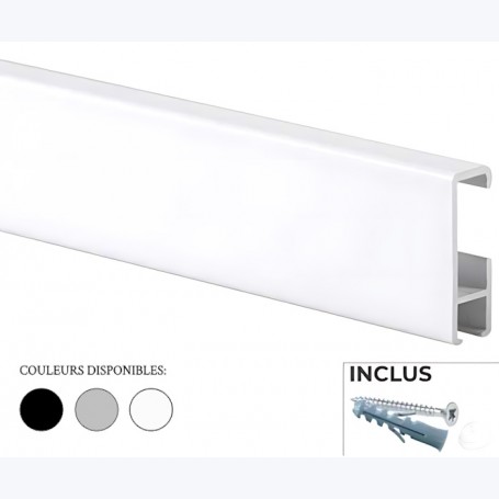 Rail cimaise Cliprail 200cm (fixation incluse)