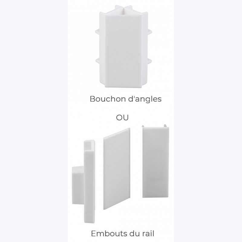 Jeux de 2 bouchons OU 1 raccord d'angle (CliprailMAX) Jeux de 2 bouchons OU 1 raccord d'angle (CliprailMAX)