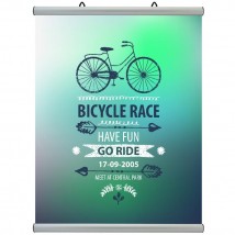 Porte affiche clipsable - Argent mat