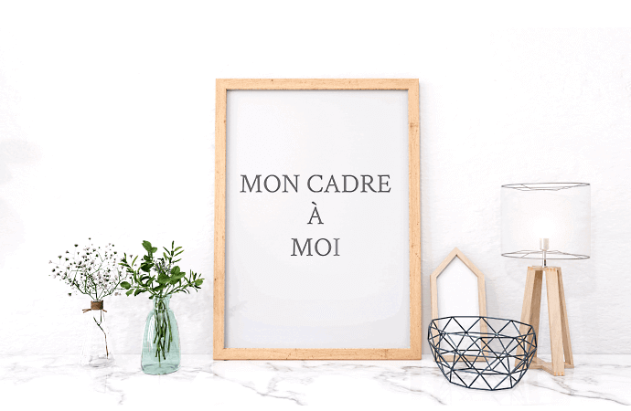 Cadre sans passe-partout